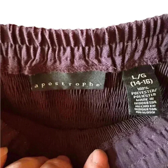 Apostrophe Beautiful dark plum/ purple boho tiered skirt Size 14/16 . EUC. - Picture 4 of 7